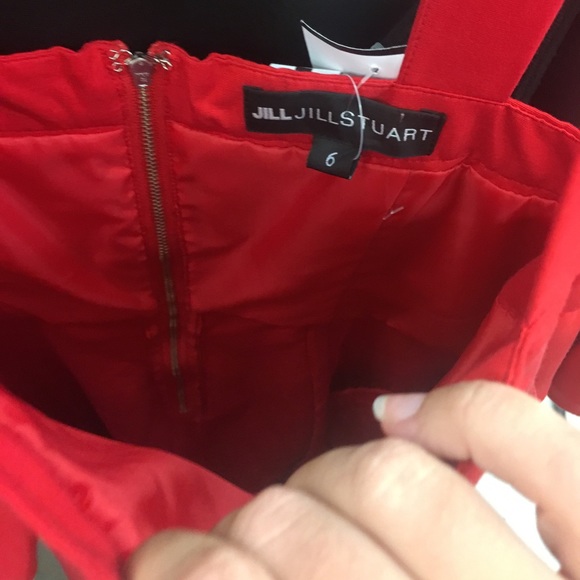 { Jill Stuart } Ruffle Tiered Strap Dress in Poppy - Picture 5 of 6